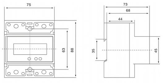 Contador monofásico multifunción de carril DIN de vatios-hora DDS238-4 ZN/S(D1403)