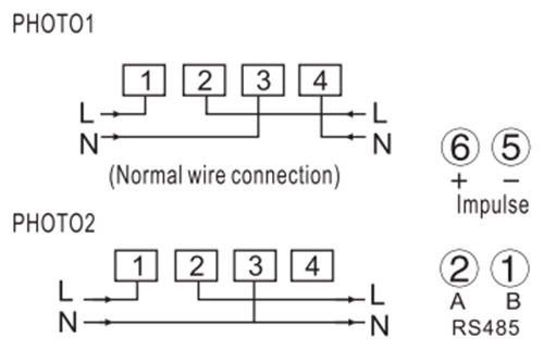 Contador monofásico comunicación WIFI de carril DIN de vatios-hora DDS238-4 W (D1407)